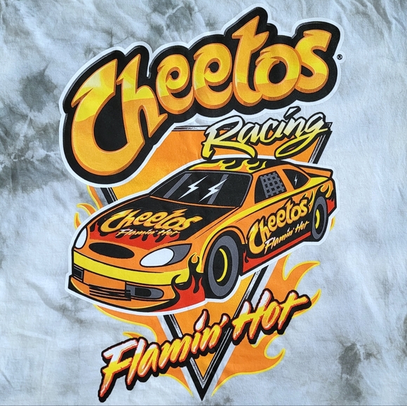 Cheetos🧀 Racing🏎 Flamin' Hot🔥 Tie Dye☮️ Graphic Tee👕 - NWOT - Picture 3 of 10